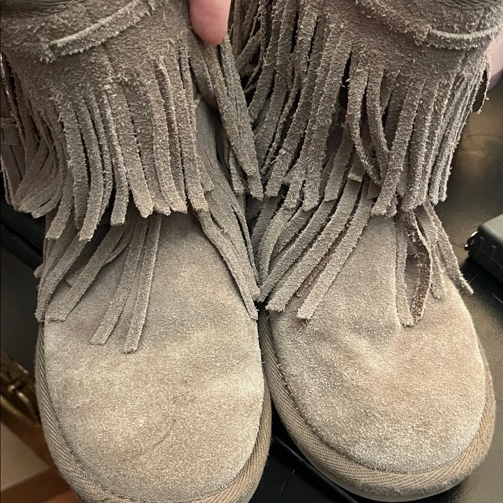 Koolaburra By Ugg Boots Girl’s Size 2 Cable Ankle Fringe